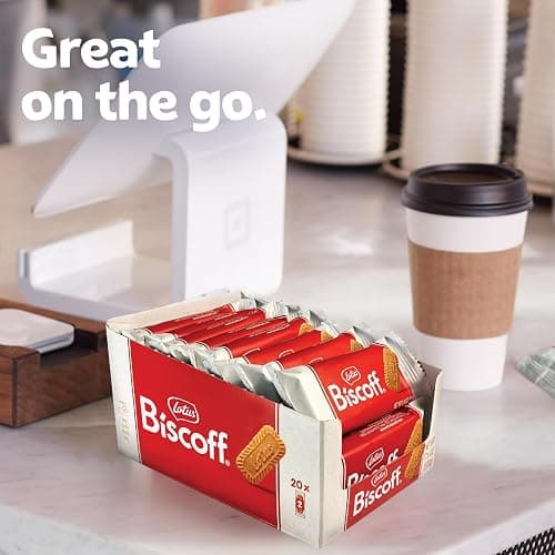 Lotus Biscoff Cookies, Caramelized Biscuit Cookie Snack, Dispenser Box (20 sleeves of 2 extra large cookies) Vegan, 0.9 Ounce (Pack of 20) thumbnail 5