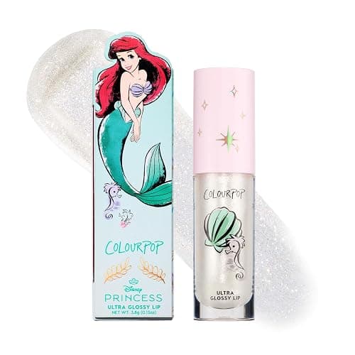 ColourPop x Disney Princess Ultra Glossy Lip Gloss - High-Shine, Non-Sticky & Hydrating Lip Gloss - Infused with Hyaluronic Acid, Kakadu Plum & Cherry - Sparkling Opal, Bright Ariel (0.24 Fl oz) - Image 1