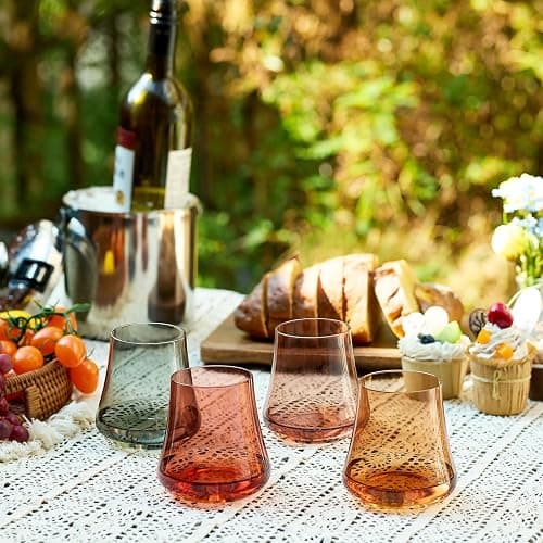 Imourari Crystal Stemless Wine Glasses (Set of 4) - Image 1