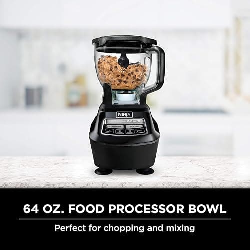 Ninja Mega Kitchen System, 1500W, 72 oz. Full-Size Blender & 8-Cup Food Processor with (2) 16 oz. To-Go Cups, Total Crushing Technology - Smoothies, Ice Crushing, Purees, Dough & More, Black, BL770 thumbnail 3