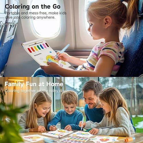 Shuttle Art Paint with Water Coloring Book for Kids, Pack of 4, 100 Sheets Watercolor Paint Set for Kids Ages 3-5, 4-8, Mess Free Travel Art Supplies, Birthday Christmas Craft Gift thumbnail 6