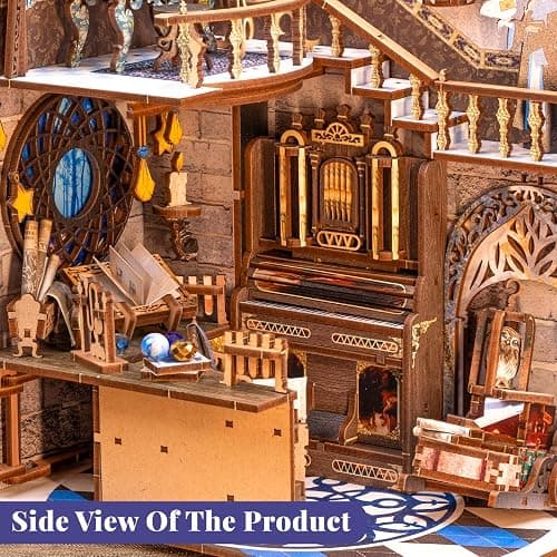 CUTEBEE Book Nook Kit - DIY Miniature House Kit for Adults and Teens, Dollhouse Booknook Tiny House Model Build Bookshelf Decor, Gifts for Family, Friends thumbnail 4
