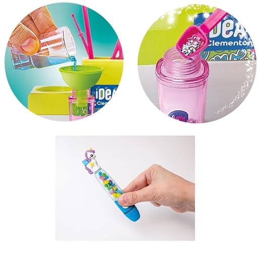 Laboratorio degli Evidenziatori Personalizzati - Kit Creativo per Bambini 6+ Anni, con 50+ Accessori e 6 Evidenziatori Personalizzabili + Omaggio portachiave e penna 6 in 1 pailettes thumbnail 5