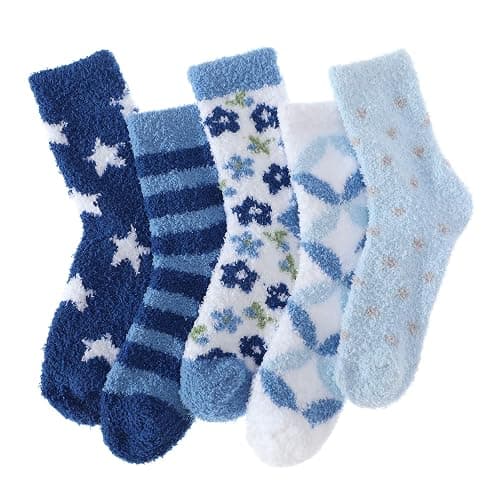 Womens Fluffy Fuzzy Socks,Winter Cozy Soft Warm Socks Gifts for Womens | Soft Comfortable Warm Womens Fluffy Fuzzy Socks - Image 1