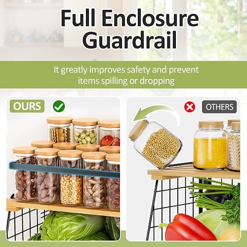 GGIU Magnetic Shelf for Fridge: Fruit Potato and Onion Storage Bin - Magnetic Spice Rack for Refrigerator & Kitchen Counter - Pantry Organizers and Storage thumbnail 5