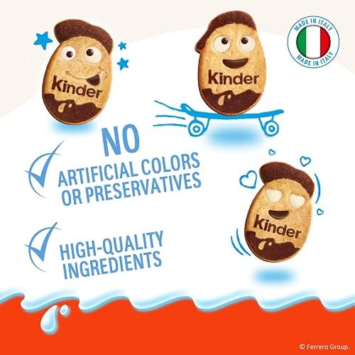 Kinder Kinderini Shortbread Cookies, Crunchy Biscuits Snack with Fun Expressions, Resealable Bag, 8.8 oz thumbnail 5