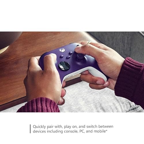 Xbox Core Wireless Gaming Controller – Astral Purple Series X|S, One, Windows PC, Android, and iOS thumbnail 8