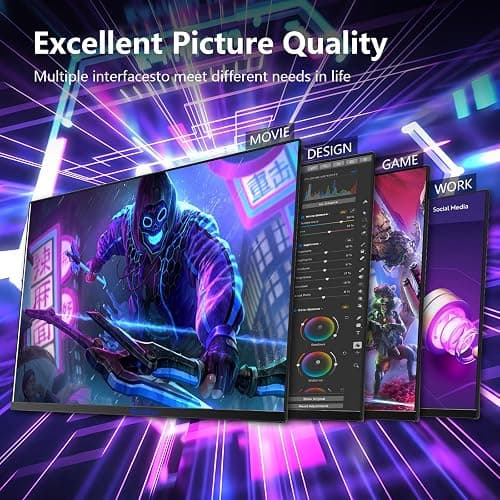 Sealan 24 Inch Curved Gaming Monitor 180hz Full HD 1080P Frameless AMD FreeSync Eye Care DisplayPort HDMI Wall Mountable 250cd/m² Brightness 99% sRGB AMD FreeSync Flicker-Free Blue Light Filter thumbnail 7