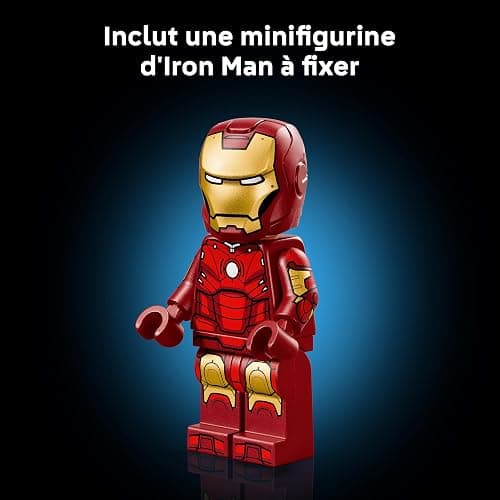 LEGO ǀ Marvel Iron Man Mark 3 Édition Collector - Figurine - Maquette Avengers pour Adulte - Décoration Intérieure - Minifigurine & Réacteur Arc - Cadeau à Collectionner pour Fans 76344 thumbnail 6