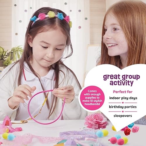 Pretty Me Headband Making Kit for Girls - Arts & Crafts Easter Gift - Make Your Own Fashion Headbands for Kids - DIY Hair Accessories - Gift for Ages 5-12 Year Old Girl - Little Kids Art & Craft Gifts thumbnail 3