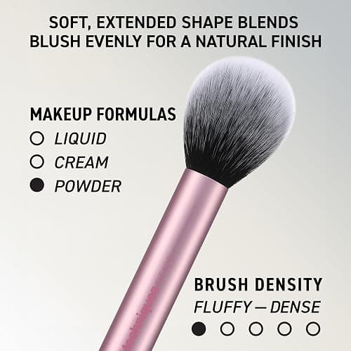 Real Techniques 6 Piece Everyday Essentials Makeup Brush Set, Includes 4 Brushes & 2 Makeup Sponges for Foundation, Blush, Bronzer, Contour, Eyeshadow & Powder, Travel Gift Set, Cruelty-Free & Vegan thumbnail 5