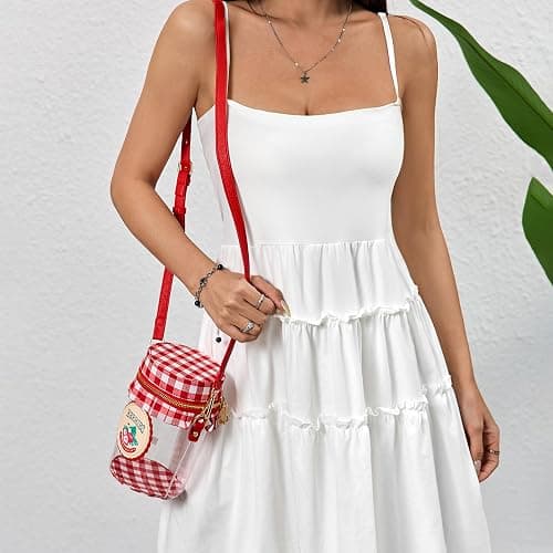 Novelty Purse for Women Cute Strawberry Jam Shaped Crossbody Bag Transparent PVC Crossbody Bag thumbnail 4