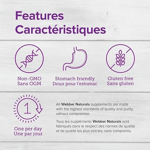 Webber Naturals Vitamin C Stomach Friendly 1000 mg, 120 Capsules, For Bones, Teeth, Immune and Antioxidant Health thumbnail 3