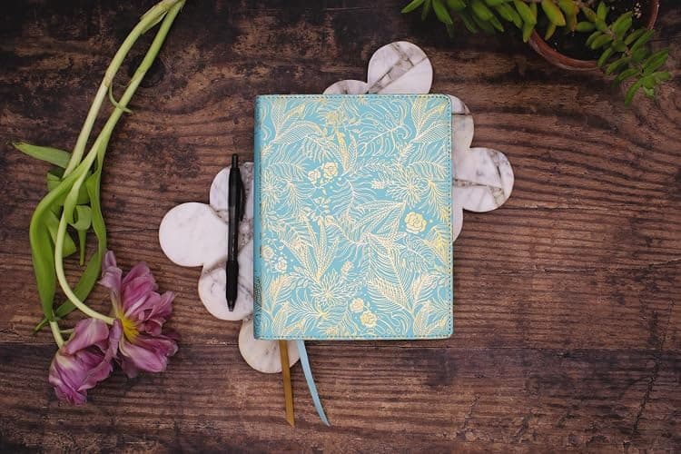 NIV, Journal the Word Bible for Women (Perfect for Note-Taking), Leathersoft, Teal, Red Letter, Comfort Print: 500+ Prompts to Encourage Journaling and Reflection thumbnail 4