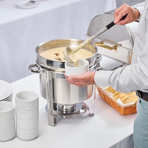 Winco 211 Stainless Steel Marmite Soup Chafer 11qt Round W/ Cover & Fram thumbnail 9