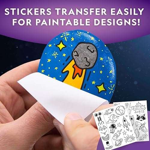NATIONAL GEOGRAPHIC Glow in the Dark Rock Painting Kit - Arts & Crafts Kit for Kids, Decorate 15 River Rocks with 15 Paint Colors & More Art Supplies, Kids Craft, Art Kit, Kid Activity Kit thumbnail 5