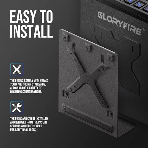 GLORYFIRE Gun Safe Biometric Pistol Safe, Mounted Nightstand Quick Access Handgun Safe and Gun Lock Box for Car, Truck, Desk, Bedside, Wall with Security Fingerprint, Key Access, PIN Code thumbnail 5