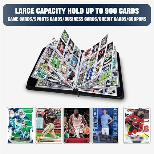 HESPLUS 9-Pocket Baseball Card Binder - Holds 900 Cards with 50 Removable Sleeves | Sports & Trading Card Album for Collectibles thumbnail 4