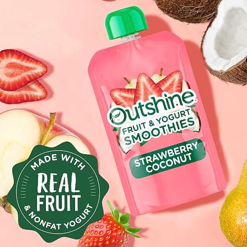 Outshine Smoothie Fruit & Yogurt Smoothie Pouches - Strawberry Coconut (24 Pack) thumbnail 4