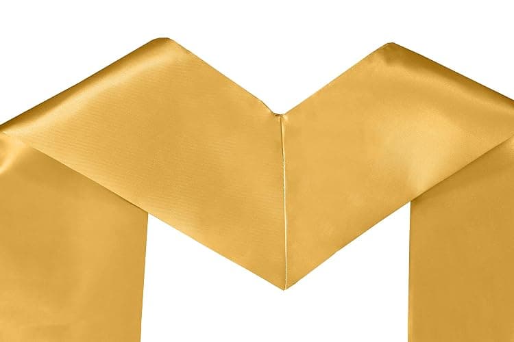 Herrenbek Graduation Stole 60 Inch Polyester Satin Solid Color Sash | Solid Color Graduation Stole,Polyester Satin,60 In Long,4.8 In Bottom Width,Pointed Ends,for School and Church Ceremonies thumbnail 3