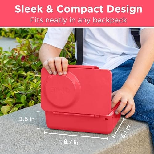 Omie OmieBox UP Kids Insulated Bento Box, Cherry Pink thumbnail 2