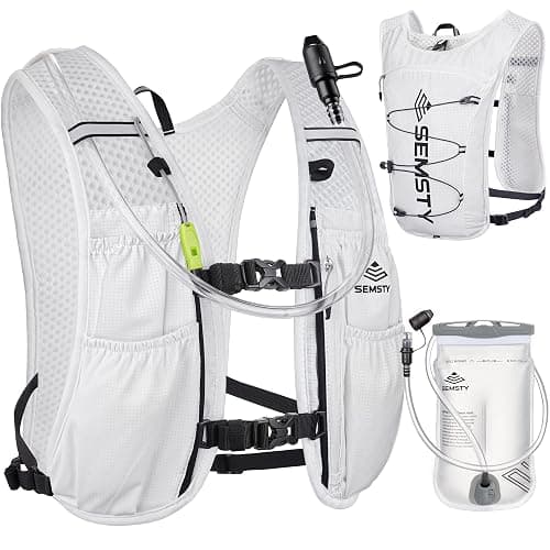 SEMSTY Running Hydration Vest 5L,Running Vest Pack with 1.5L Water Bladder,Lightweight Water Backpack for Hiking Running Cycling - Image 1