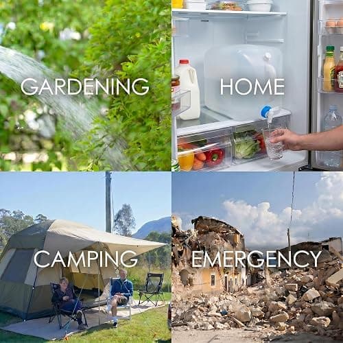 ITRAZ BPA-Free Collapsible Water Container with Spigot, 2-Pack 5.3 Gallon | Foldable Water Storage Jug for Camping, RV Travel, Hiking & Emergency Preparedness for Hurricanes, Tornadoes & Drought thumbnail 6