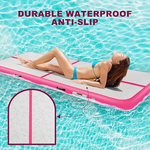 Inflatable Gymnastics Mat 10ft/13ft/16ft/20ft/ Air Tumbling Track Mats 4/8 inches Thick for Home Use/Training/Cheerleading/Yoga/Water with Pump thumbnail 5
