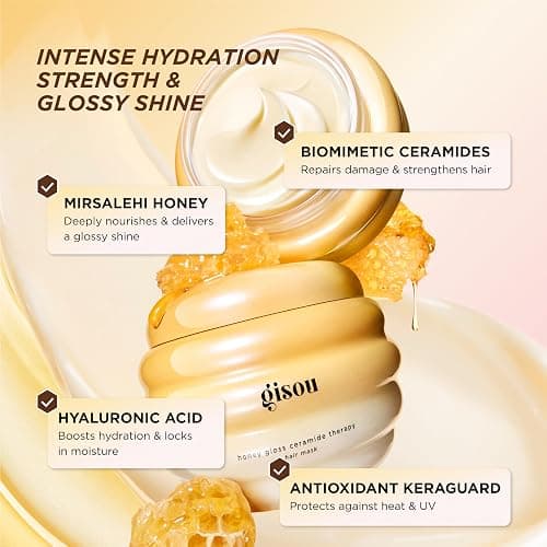 Gisou Honey Gloss Ceramide Therapy Hair Mask – Deep Repair & Hydration with Mirsalehi Honey, Ceramides & Hyaluronic Acid, 7.8 fl oz thumbnail 3