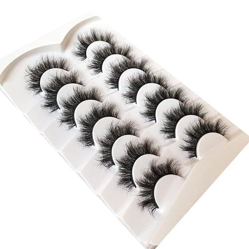 Pooplunch False Eyelashes Sexy Volume 8D Faux Mink Lashes 15MM Wispy Short Natural Fake Eye Lash Strips 7 Pairs Pack thumbnail 5