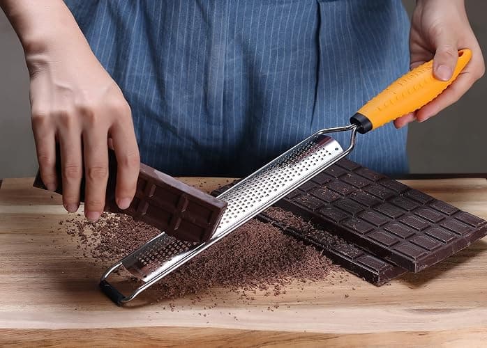 Deiss PRO Lemon Zester & Heavy Duty Cheese Grater & Vegetable Grater - Parmesan Cheese Lemon, Garlic, Nutmeg, Chocolate, Fruits, Vegetables, Ginger Grater - Cheese Shredder & Stainless Steel Grater thumbnail 6
