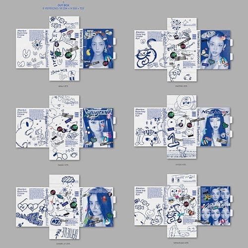 New Jeans 1st EP Album Bluebook Ver. / Random Log Book + Pin-Up Book Stickers + Photocards + Mini Poster + 3 Extra Photocards K-POP Sealed Album thumbnail 3