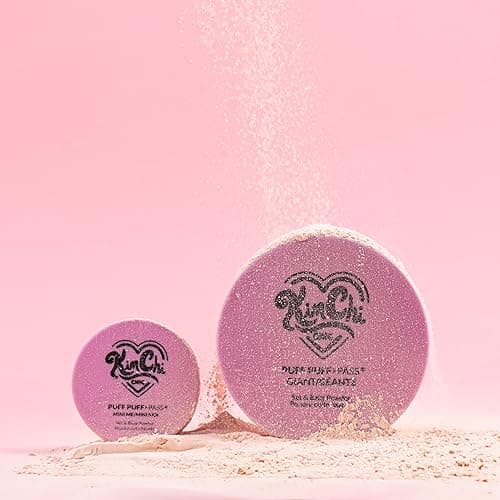 KimChi Chic Giant Puff Puff Pass Set & Bake Powder - Loose Setting Powder with Rice & Vitamin E, Finely Milled for All Day Wear, Translucent 80g - Translucent Giant thumbnail 4
