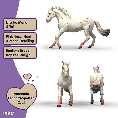 Schleich Horse Club - Knabstrupper Mare Figurine - Realistic Horse Toys - Equestrian Imaginative Play for Girls and Boys - Kids Ages 5+ | 14917 thumbnail 4