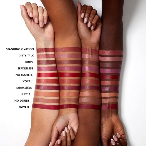 e.l.f. O Face Satin Lipstick, Richly Pigmented, Nourishing & Long-Lasting Creamy Lipstick, Infused With Jojoba, Vegan & Cruelty-Free, All Night thumbnail 3