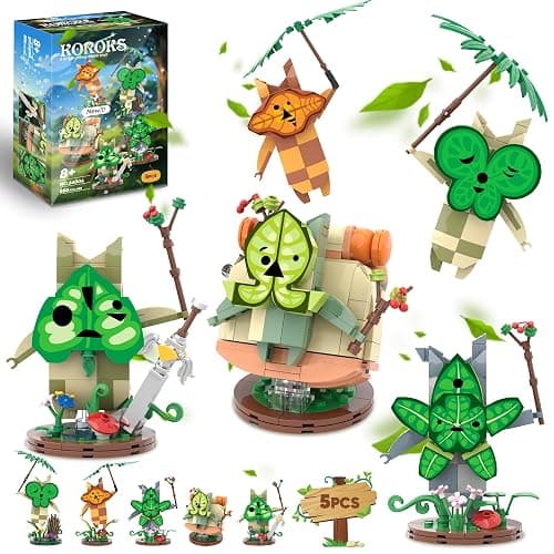 CinamixBrax Koroks Building Set, 5 Characters Building Block Sets for BOTW Fans, Cute Game Merch Action Figures, Great Toys Gifts for Fans Kids Adults - Image 1