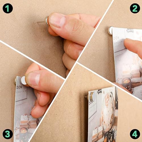 E BAVITE Magnetic Push Pins, 20 Sets Magnet Thumbtack for Wall Bulletin Board Strong Decorative Pushpins Clip for Map Picture Hanging Kit Poster Holder thumbnail 3