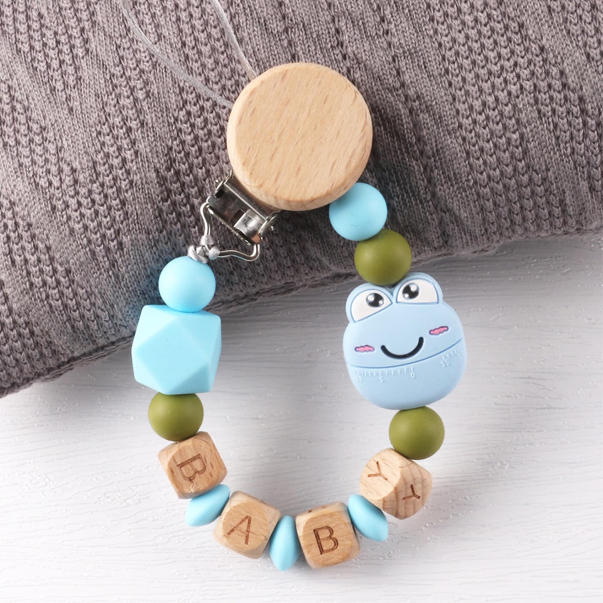 Portachupetes Personalizado Con Nombre, Portachupetes Personalizado Bebé Cumpleaños Regalo De Navidad Para Niños Y Niñas thumbnail 4
