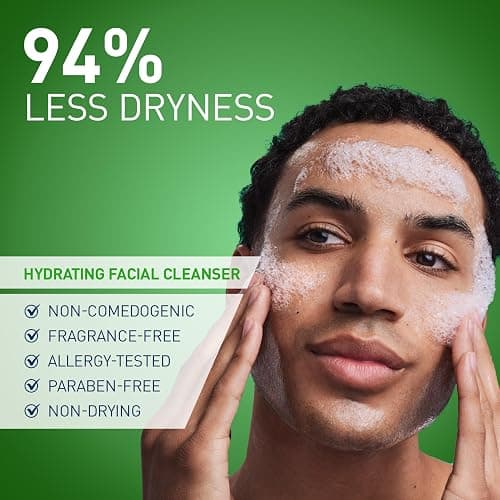 CeraVe Hydrating Facial Cleanser, Moisturizing Face Wash For Dry Skin, Hyaluronic Acid + Ceramides + Glycerin, Hydrating Cleanser For Normal To Dry Skin, National Eczema Association Certified thumbnail 4