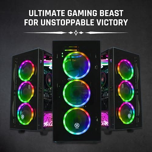XUM Titan Prebuilt Gaming PC: AMD Ryzen 5 5500GT, Radeon Vega 7 Integrated Graphics, 16GB DDR4 RAM, 256GB NVMe SSD, 1TB HDD, 500W PSU 80+ Bronze, aRGB, WiFi 5, Windows 11 Home, Entry Level, Black Case thumbnail 10