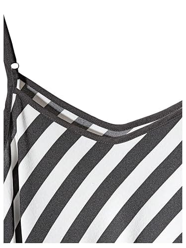 MakeMeChic Women's Striped Camisole Spaghetti Strap Sleeveless Side Knot Workout Summer Tops thumbnail 3