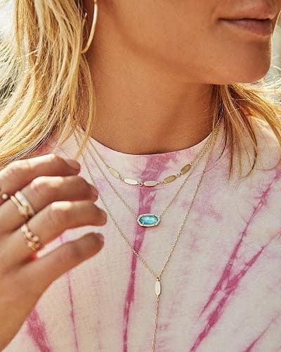 Kendra Scott Elisa Pendant Necklace for Women, Fashion Jewelry, 14k Gold-Plated thumbnail 4