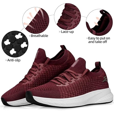 Basket Femme Chaussures de Sport Confort Respirant Léger Chaussures Fitness Gym Jogging Outdoor Sneakers thumbnail 4