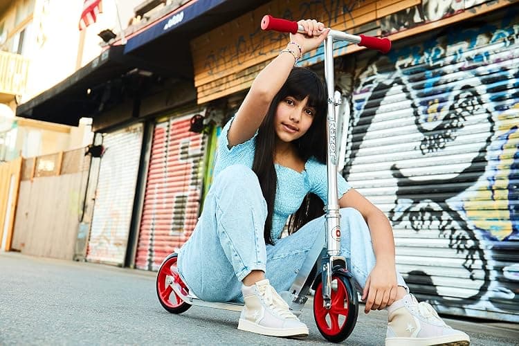 Razor A5 Lux Kick Scooter for Kids Ages 8+ - 8" Urethane Wheels, Anodized Finish Featuring Bold Colors and Graphics, for Riders up to 220 lbs thumbnail 4