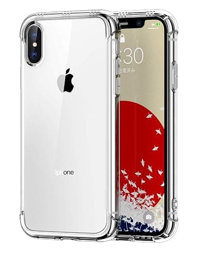 ONES for iPhone X/Xs Case Clear, Slim Soft TPU Silicone Cover for iPhone 10s / 10, Military Drop Protective Thin Phone Bumper Case with Shockproof Airbags, Yellowing Resistant, Transparent - Image 1
