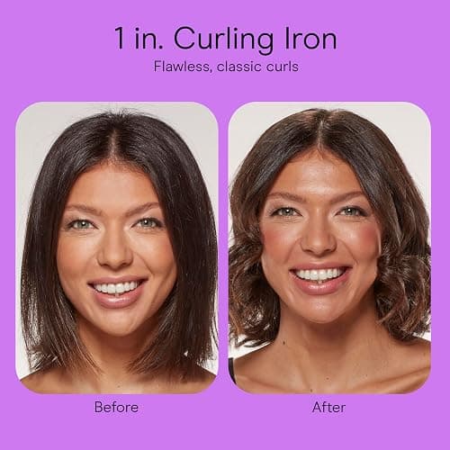 Conair Double Ceramic 1-Inch Curling Iron with Claw Clip, 1-Inch Barrel Creates Classic Curls, Hair Curler for Use on Short, Medium, & Long Hair, White/Rose Gold thumbnail 8