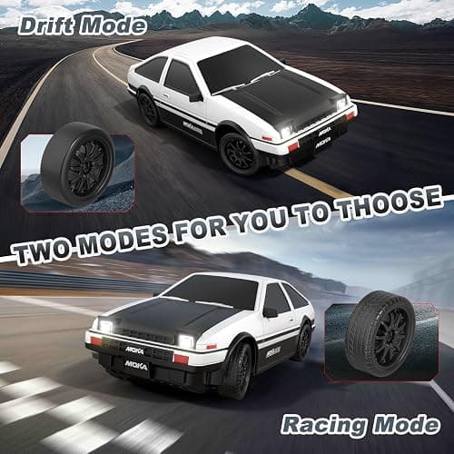 RC Drift Car for Boy Age 6 7 8 9 10, 1:24 Remote Control Drift Cars, 25KM/H | 4WD 2.4GHz Semi Proportional Throttle and LED Light, Remote Control Cars Toys Gifts for 6 7 8 9 10 11 12+ Year Old Boy thumbnail 3