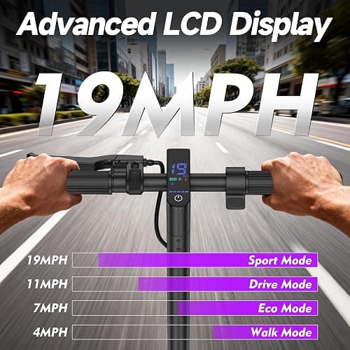 VOLPAM Electric Scooter with 8.5"/10" Solid Tire, 350W/500W Powerful Motor & 19/22 MPH Top Speed, 16-28 Miles Long Range, Folding E Scooter Choice thumbnail 5