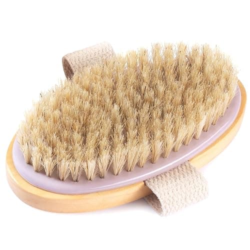 MainBasics Dry Brushing Body Brush for Lymphatic Drainage, Dry Skin, Cellulite, Blood Circulation with Exfoliating Natural Bristles for Flawless Skin thumbnail 8