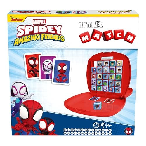 Top Trumps Spidey and Friends Match Board Game Play with your favourite characters including Dr Octopus, Spider-Gwen travel board game gift and toy for Boys and Girls Aged 4 plus thumbnail 3